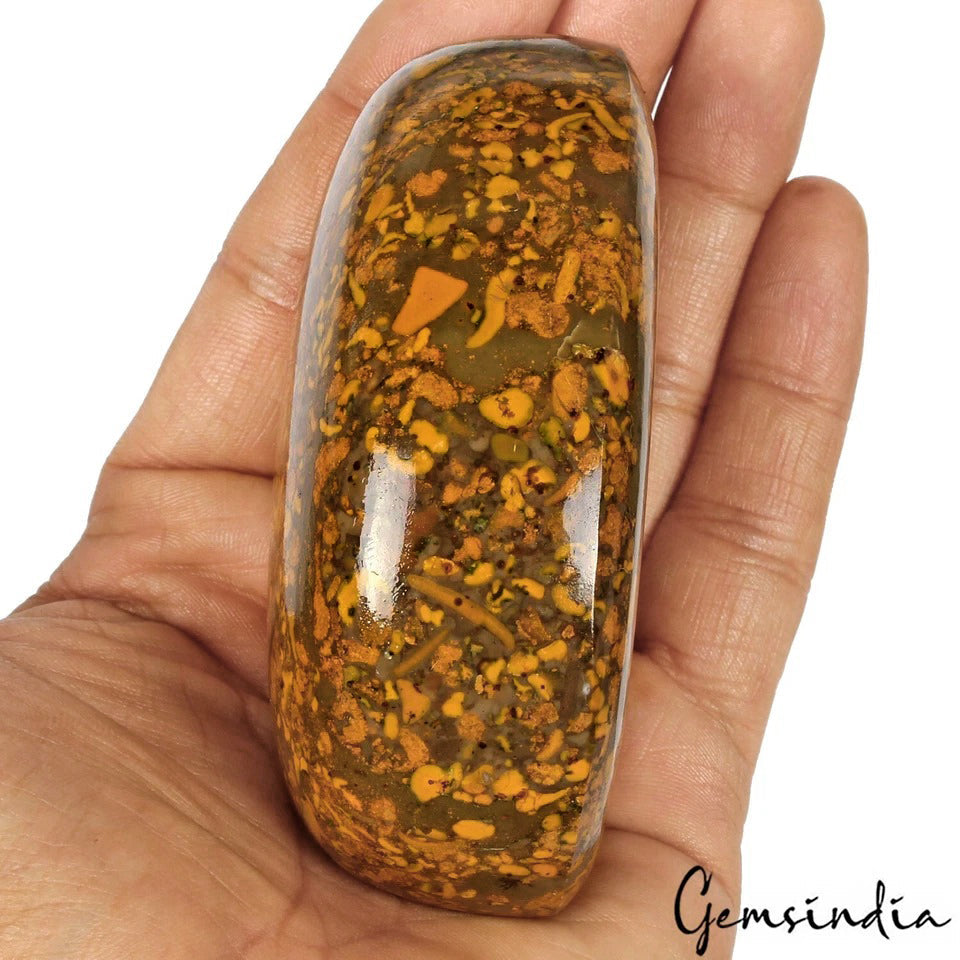 1700 Cts Natural Untreated Bi Color Fruit Jasper Oval Cab Museum Size Gemstone