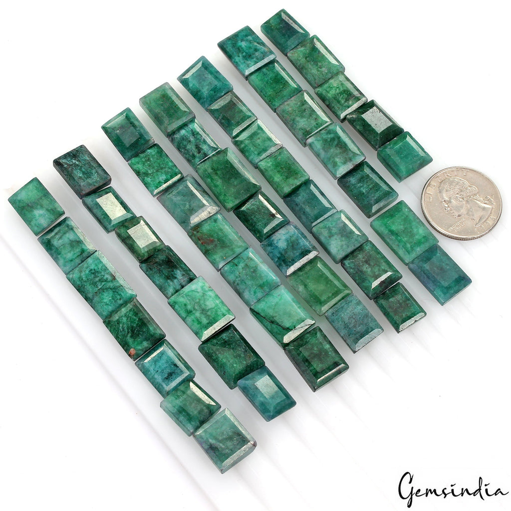 Natural 500 Ct Fine Baguette Cut Loose Emerald 11-17mm Gemstones, Brazil~ 48 Pcs