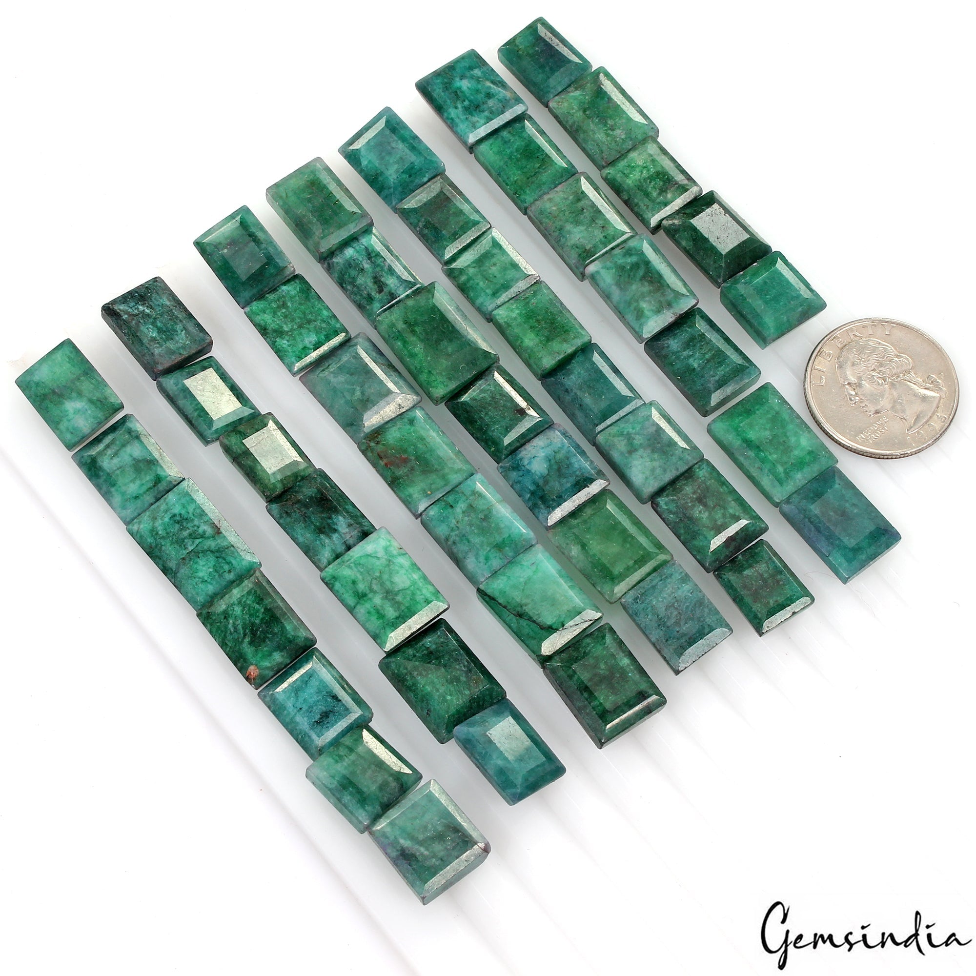 Natural 500 Ct Fine Baguette Cut Loose Emerald 11-17mm Gemstones, Brazil~ 48 Pcs