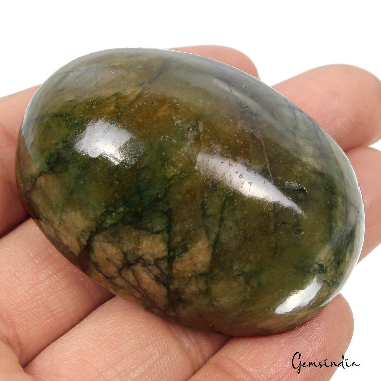 410 Ct Natural Green Brazilian Emerald Oval Cabochon Earth Mined Loose Gemstone