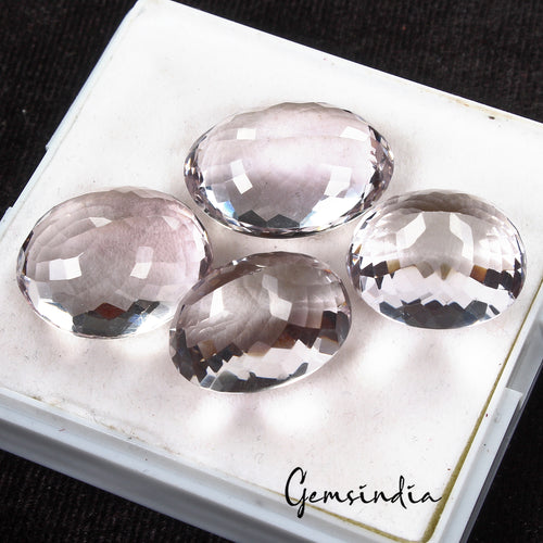 Amethyst Lot, Loose Gemstone, Lavender — 4 Pieces, 20mm to 24mm, 115.70 Ct, Brazil