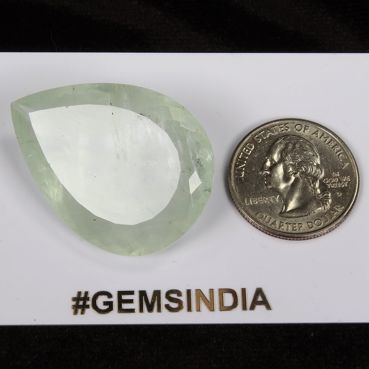 Certified 82.80 Cts Natural Unheated Aqua Green Aquamarine Pear Loose Gemstone