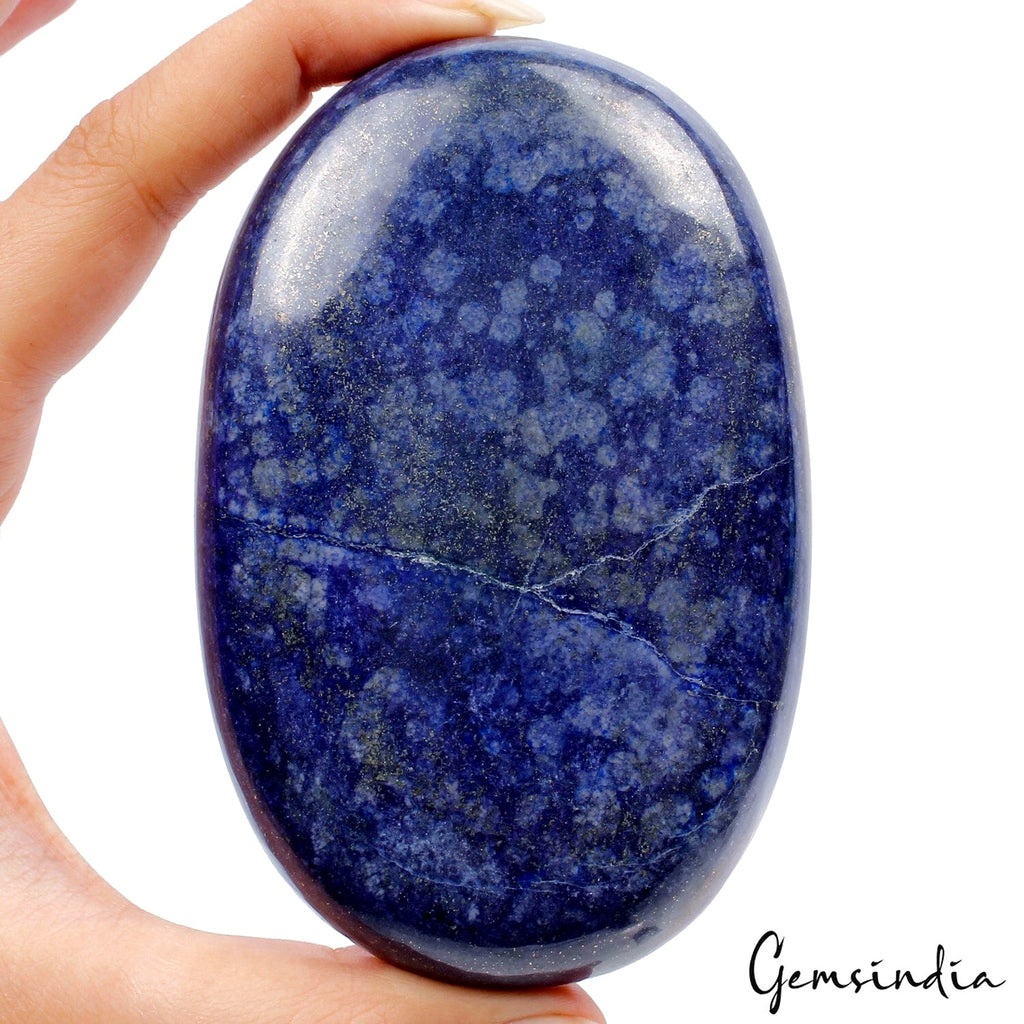 1050 Cts Natural Blue Lapis Lazuli Gold pyrite Oval Cabochon Loose Huge Gemstone