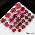 300 Cts/25 Pcs Natural Red Ruby Mixed Cut Loose Faceted 12-23mm Jewelry Gems Lot