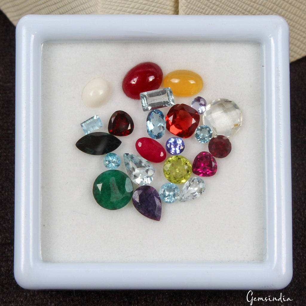 Natural Loose Gemstone Mixed Gems 8.20 Carat Lot Semi Precious Stone For Jewelry
