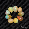 8.60 Ct Natural Ethiopian Opal Mix Cabochon Loose Gemstone Lot 9 Pcs For Jewelry