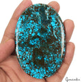 Huge 480 Cts USA Arizona Spiderweb Blue Turquoise Oval Cabochon Loose Gemstone