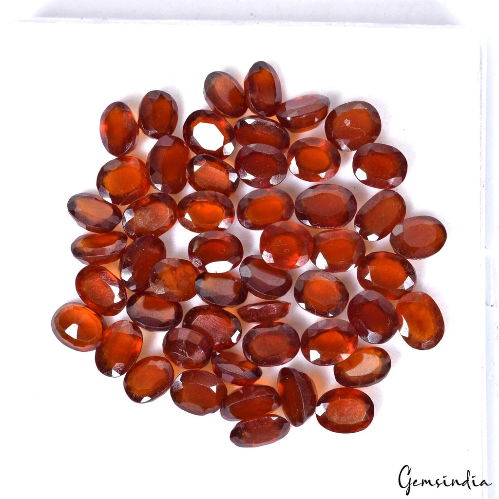 149.00 Ct Natural Untreated Hessonite Garnet Oval Cut Faceted 8-10mm Loose Gems