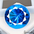 74.60 Cts Hydro Blue Sapphire Round Diamond Cut Loose Jewelry Gemstone~78x62mm