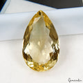 Certified 11.30 Ct Natural Untreated Brazilian Yellow Citrine Pear Cut Loose Gem