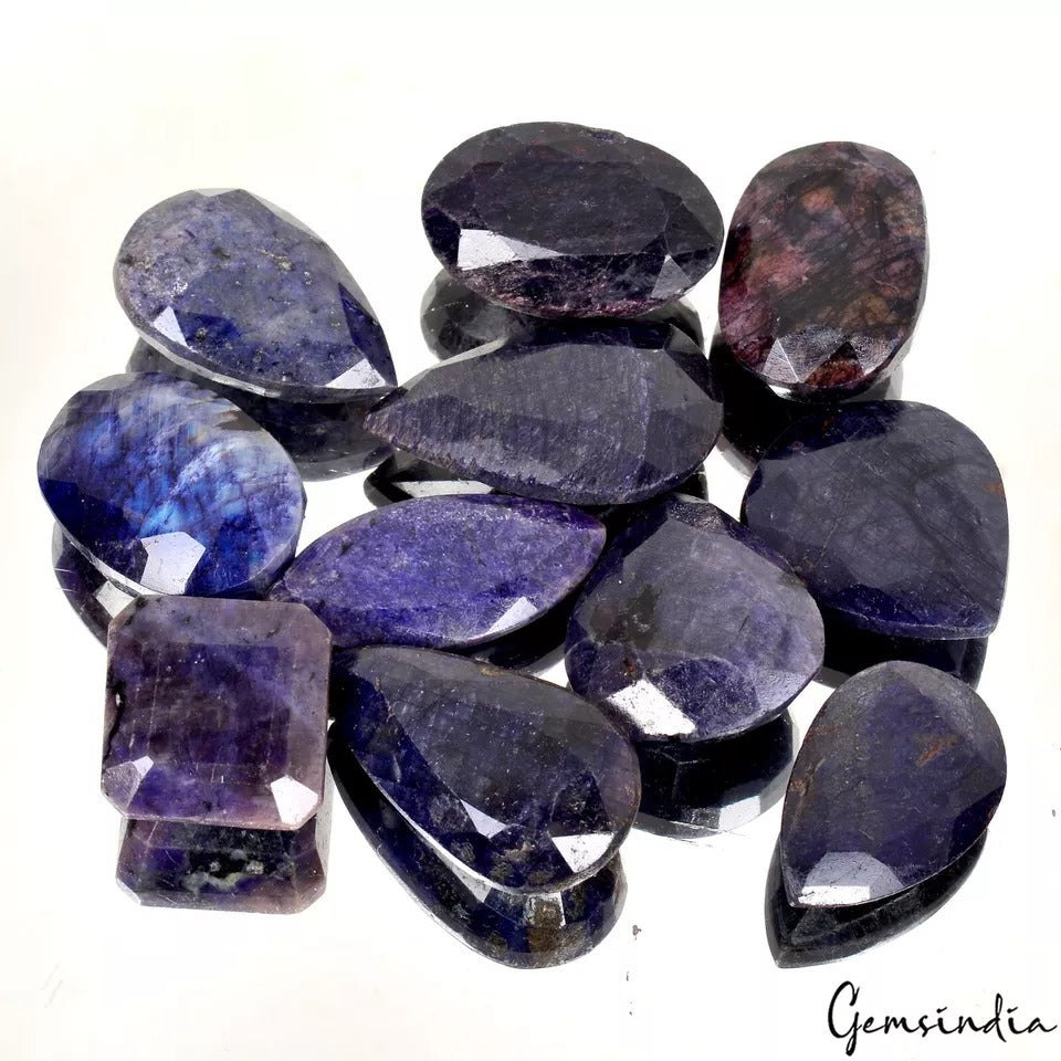 African Blue Sapphire Lot, Loose Gemstone, Color Enhanced — 11 Pieces, 21mm to 35mm, 780 Ct, Africa