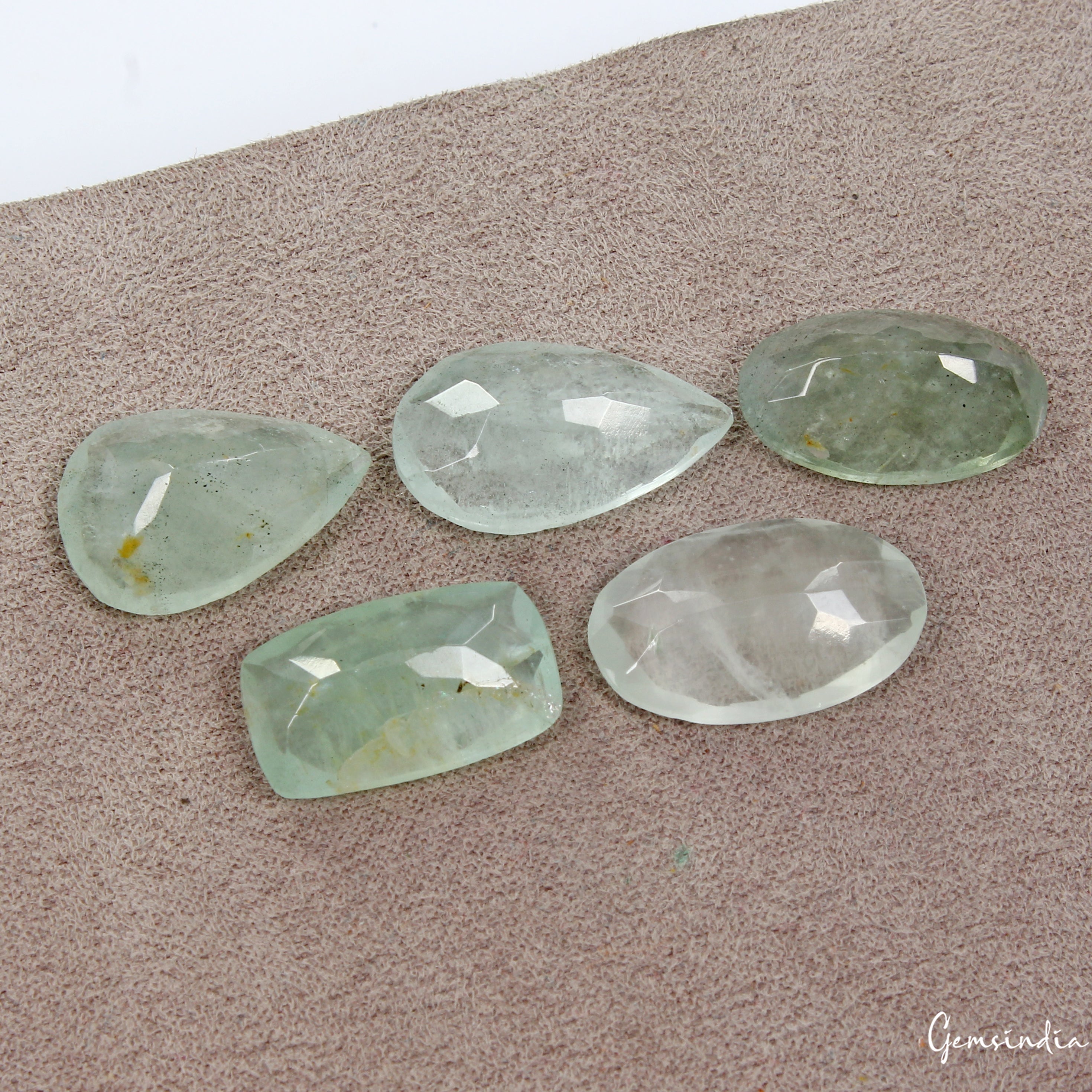 58.50Ct Natural Blue Aquamarine 20-22mm Mix Cut Faceted Loose Gemstone Lot 5 Pcs