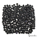 350 Ct/224 Pcs Natural Untreated Black Onyx Heart Cab Drill Bead Gem For Jewelry