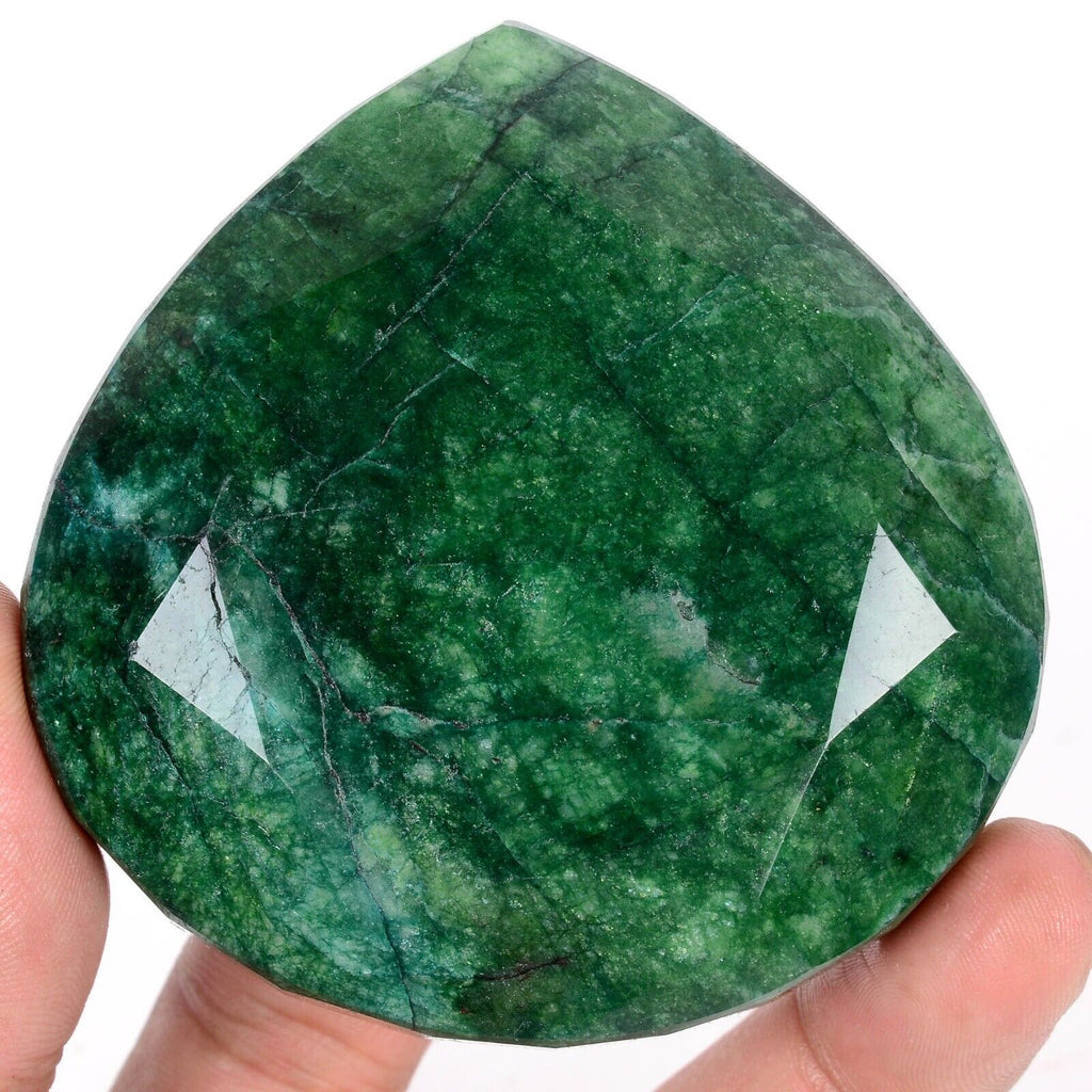 1130 Carat Natural Brazilian Green Emerald Pear Faceted Huge Size Loose Gemstone