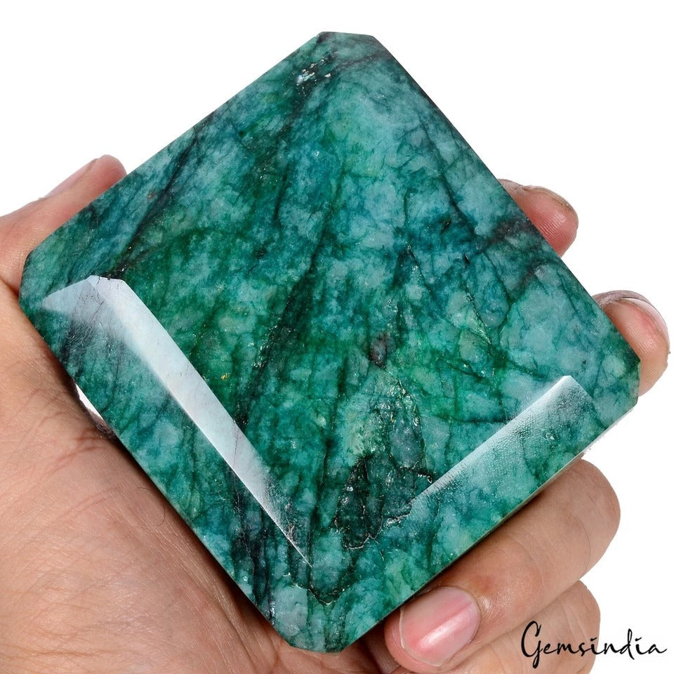 2780 Cts Natural Brazilian Green Emerald Earth Mined Octagon Cut Huge Loose Gem