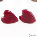 70.70 Ct Natural Red Ruby Heart Cut 23x18mm Matched Pair Gemstones for jewelry