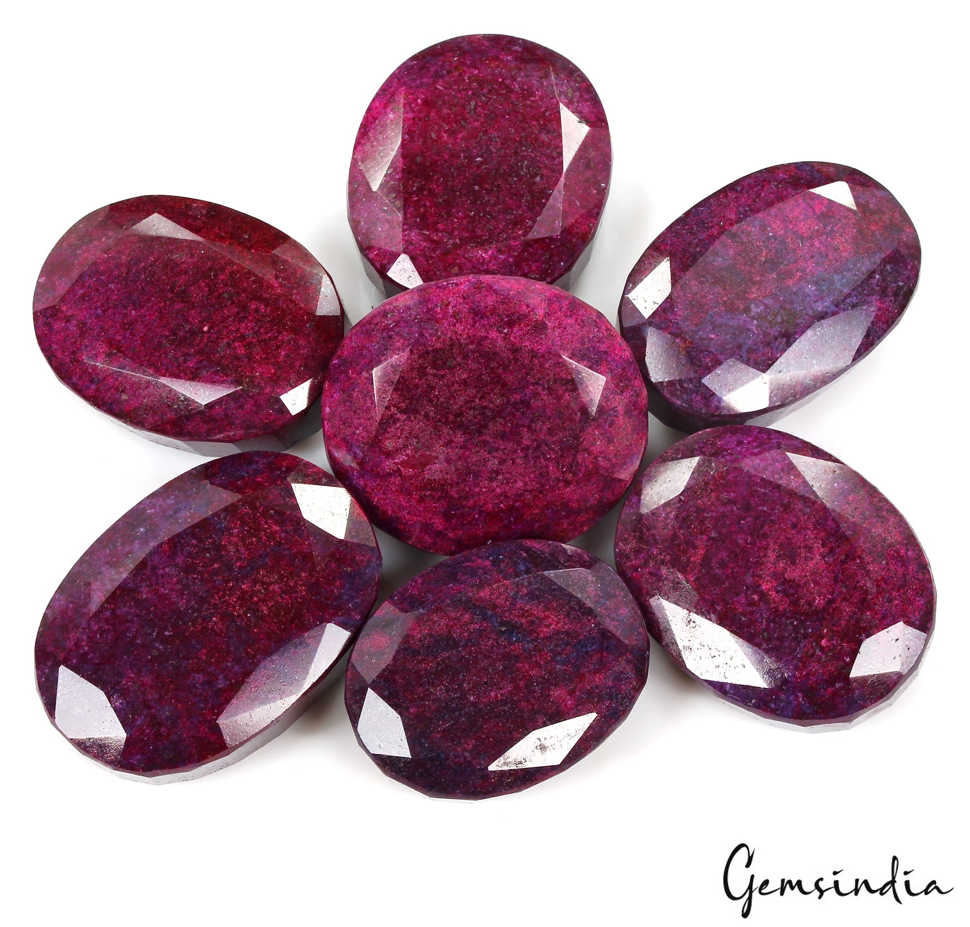 Natural Red Ruby 7500 Ct Oval Cut Loose Earth mined Gemstone from Madagascar 7Pc