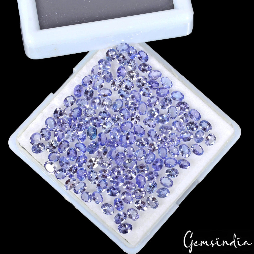Oval 4x3mm Ravishing Color &Full Fire! Purple Blue Tanzanite 140 Pcs/21.30 Ct.