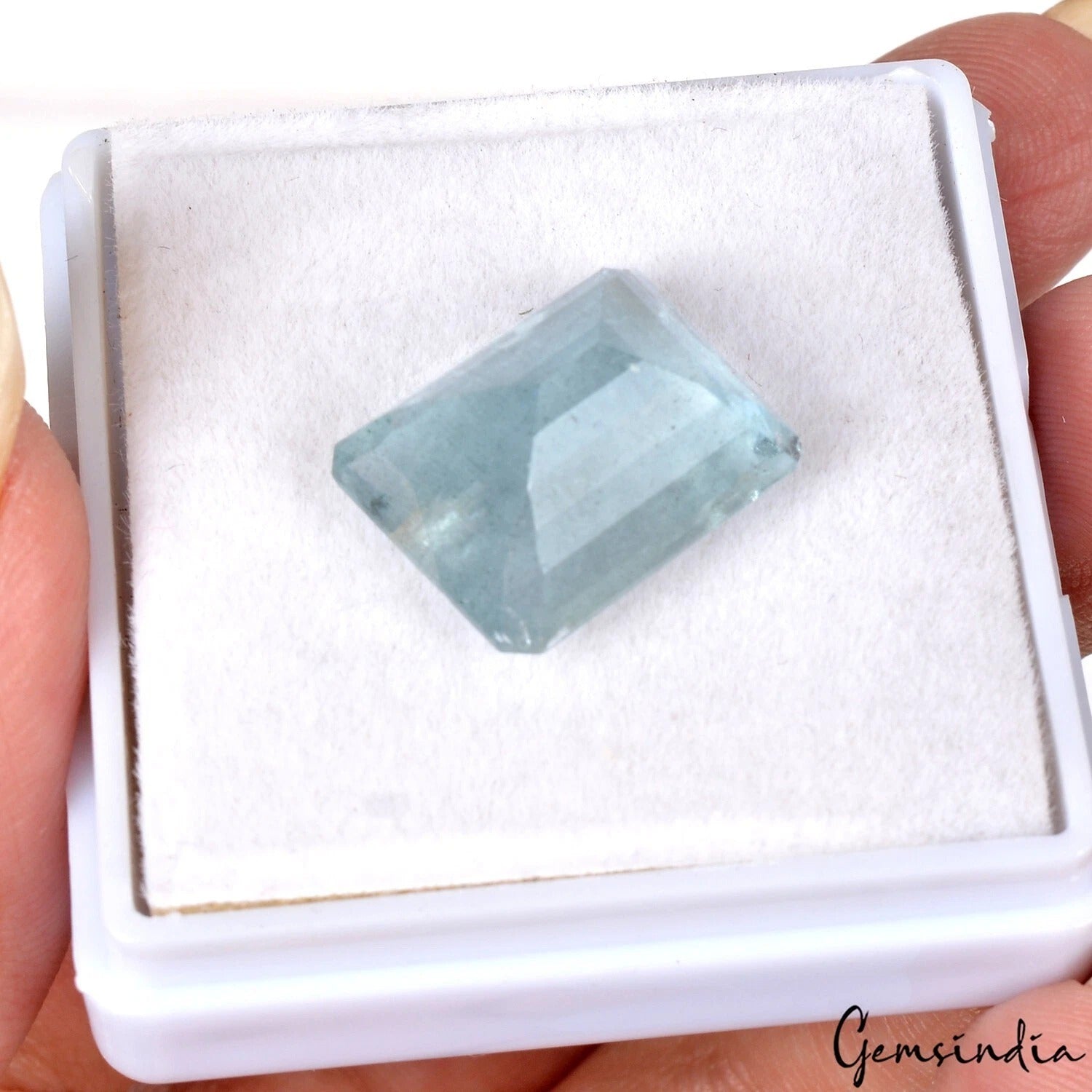 Aquamarine Loose Gemstone, Blue — 15 x 13 x 9mm, 13.00 Ct, Brazil