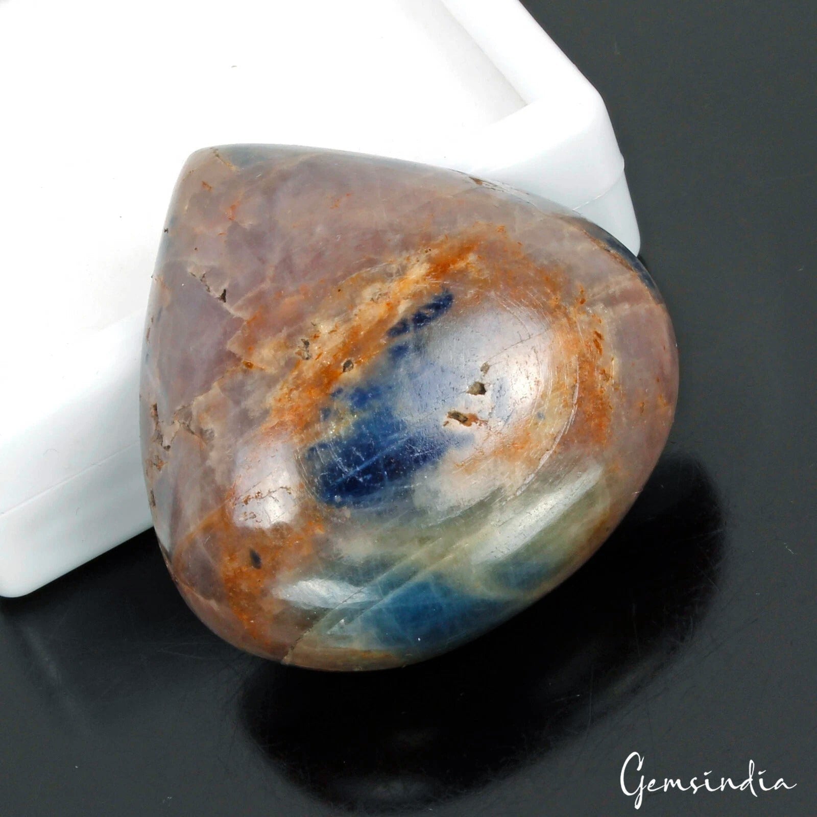 Certified 320 Cts Natural Bi-color Untreated Sapphire Pear Cab Earth Mined Gems
