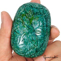 850 Ct Natural Brazilian Green Blue Emerald Floral Hand Carving Earth Mined Gems