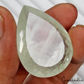 Certified 82.80 Cts Natural Unheated Aqua Green Aquamarine Pear Loose Gemstone