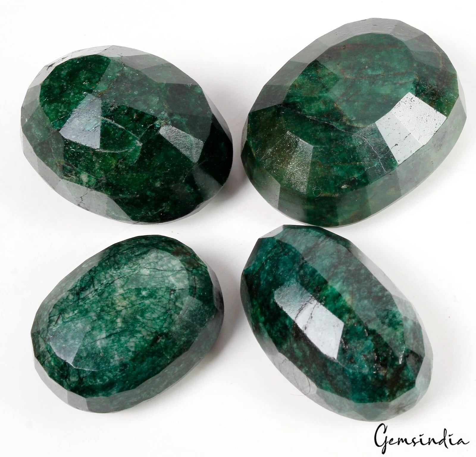 2060 Ct/4 Pcs Natural Brazilian Bottle Green Emerald Oval Cut Huge Loose Gem Lot