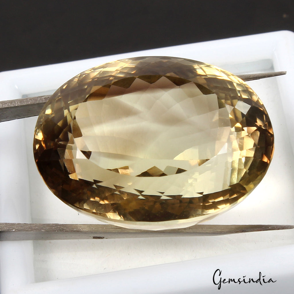 104.65 Cts Natural Untreated Golden Honey Citrine Oval Loose Gem For Pendant