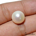 13mm Natural White Fresh Water Pearl (Moti)  Loose Undrilled Gemstone~12.70 Cts