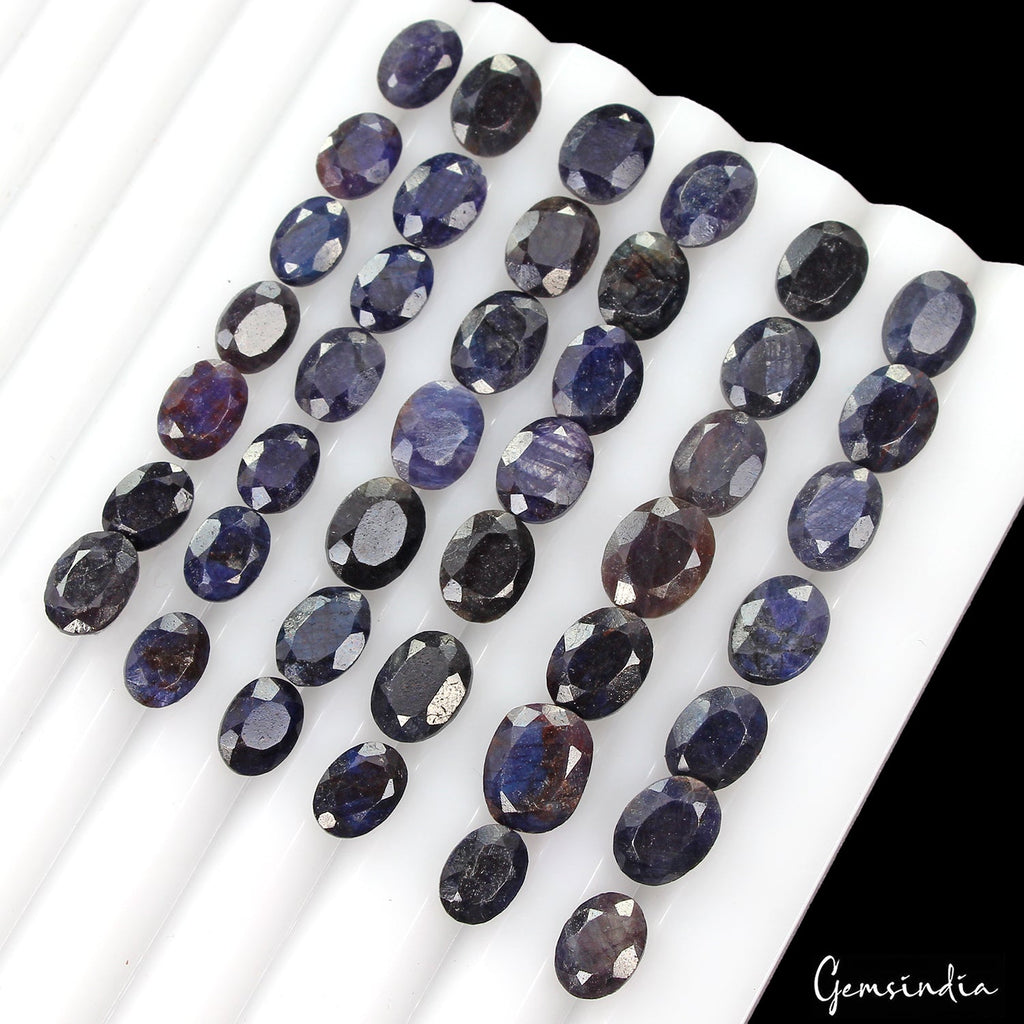70.30 Ct Natural Blue Sapphire 7-9mm Loose Wholesale Gemstone Jewelry Lot 42 Pcs