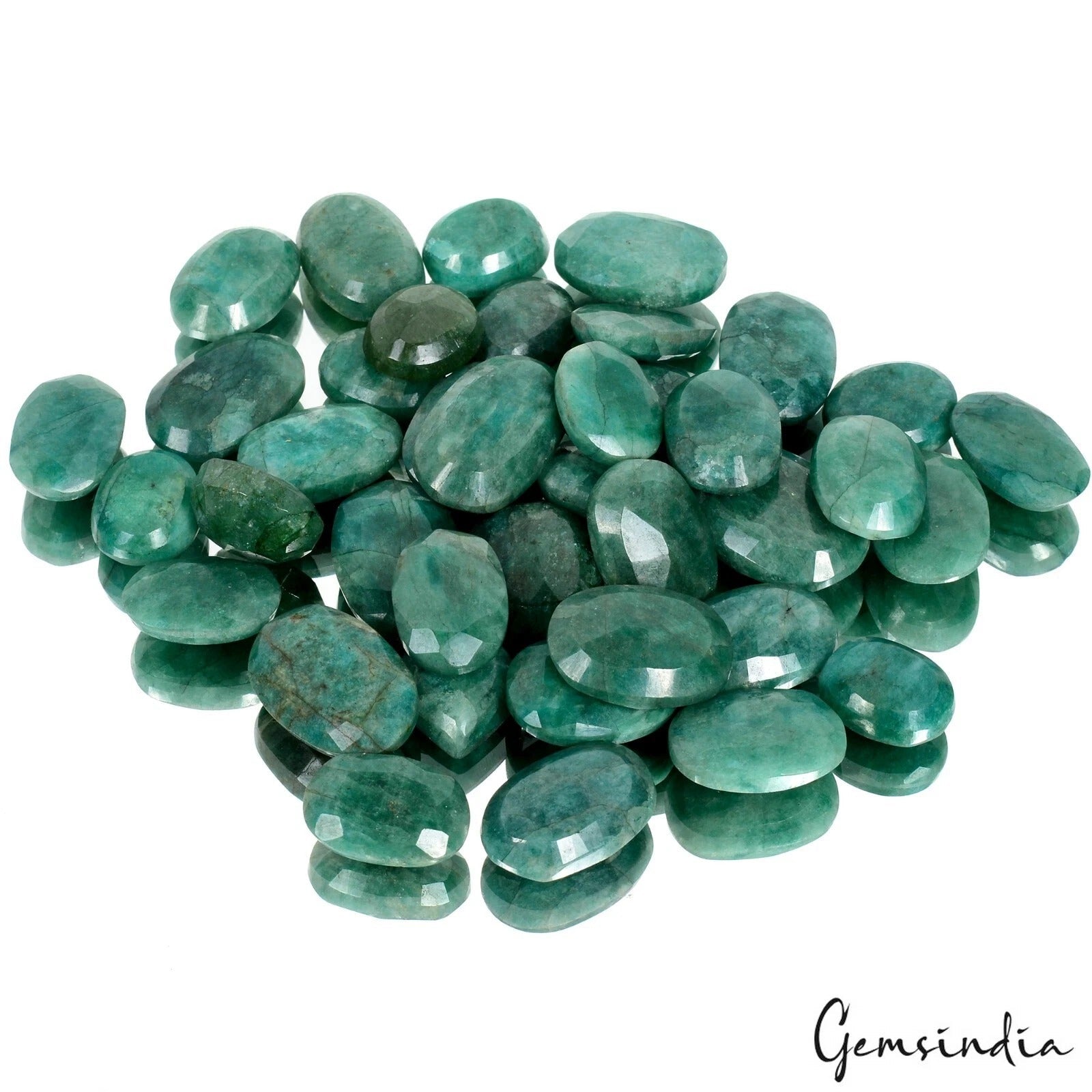 1000 Ct/39 P Natural Green Emerald From Brazil Loose 18-29mm Ring Size Gemstones