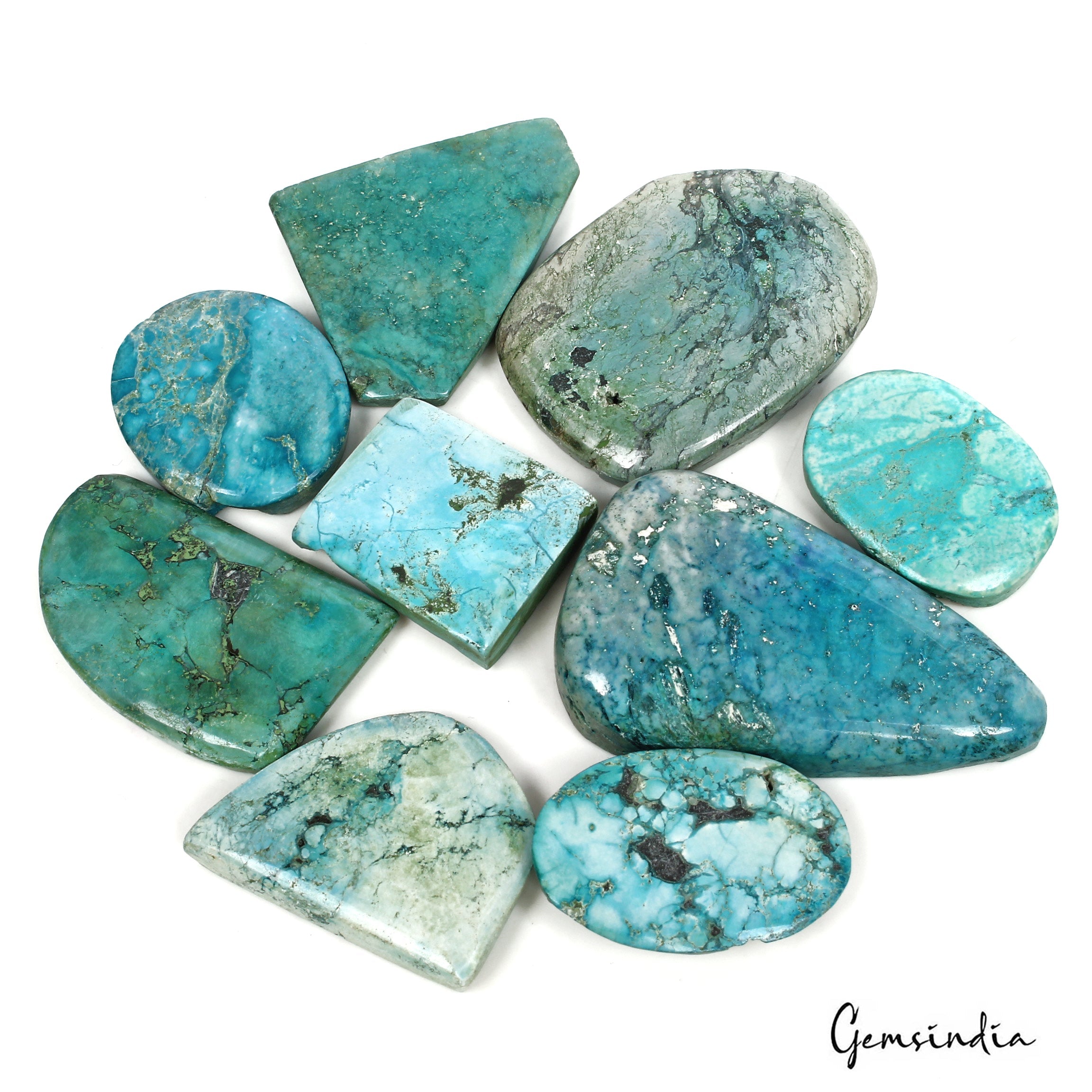 560 Ct Natural Designer Turquoise Mix Cabochon Loose Gemstone For Making Jewelry