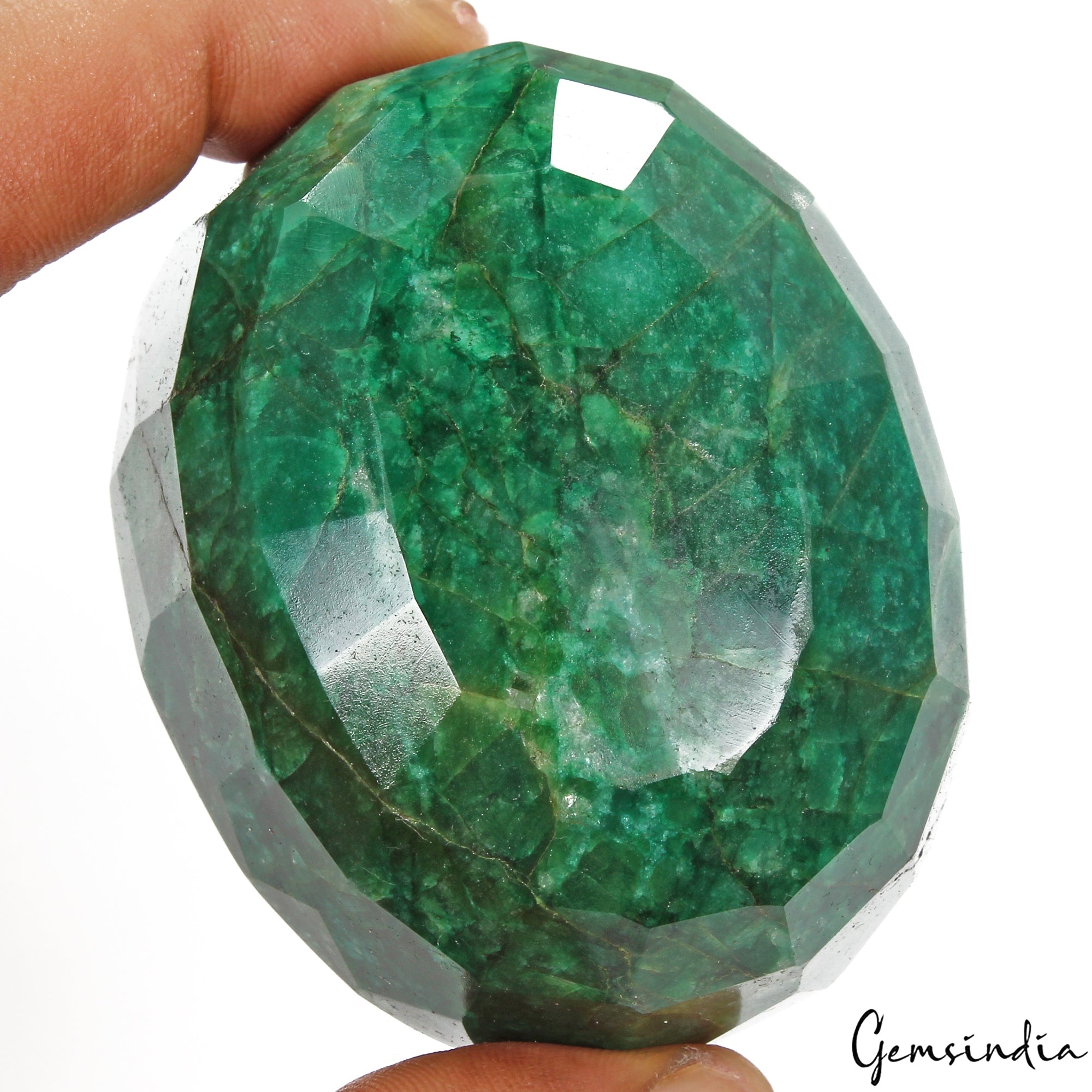 Certified 1270Ct Natural Brazilian Green Emerald Oval Faceted Cut Huge Loose Gem