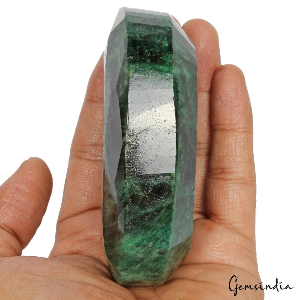 1870 Ct Natural Green Earth Mined Oval Cut Faceted Emerald Museum Size Loose Gem