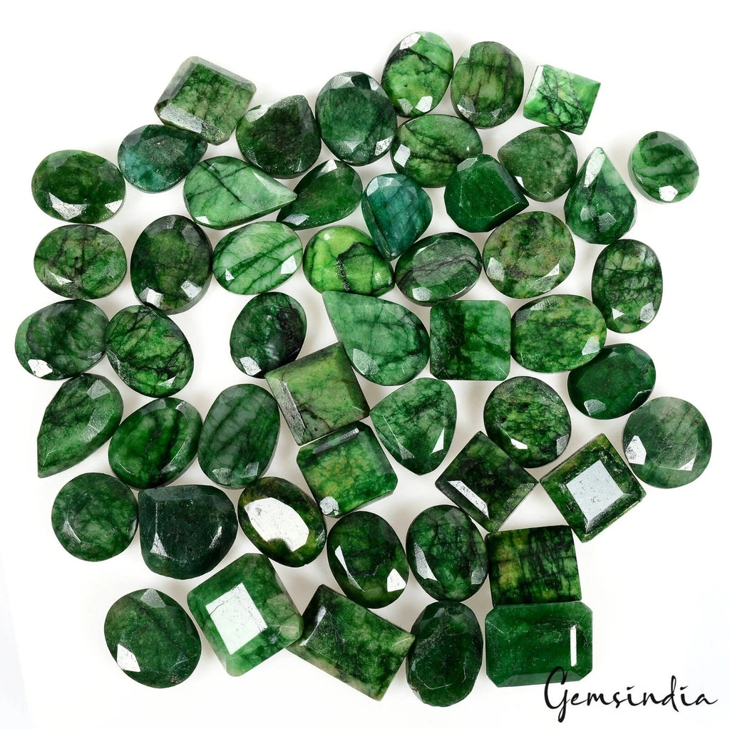 Emerald Lot, Loose Gemstone, Green — 51 Pieces, 12mm to 22mm, 700 Ct, Brazil