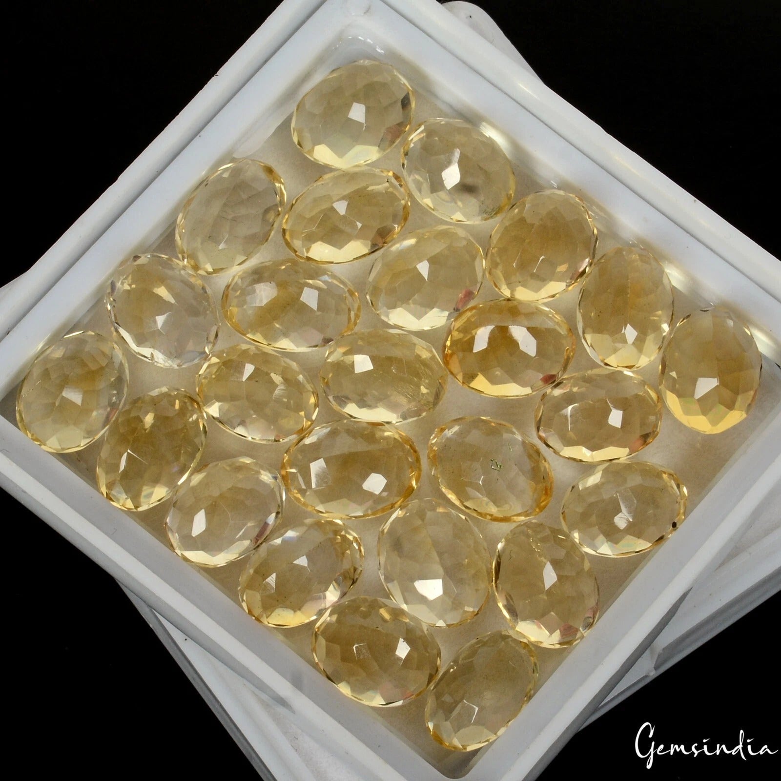 VVS 112.40 Cts Natural Yellow Citrine Oval Cut 11-12mm AAA Grade Loose Gemstones