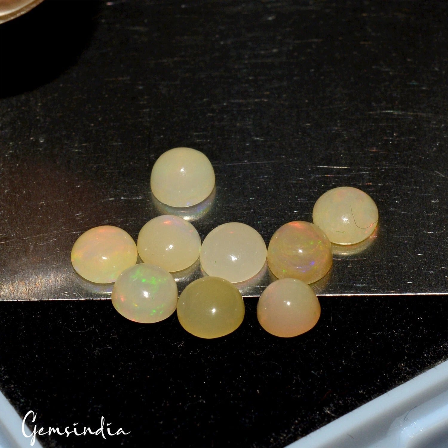 Australian Opal Lot, Loose Gemstone, Untreated — 9 Pieces, 4mm, 3.40 Ct, Australia