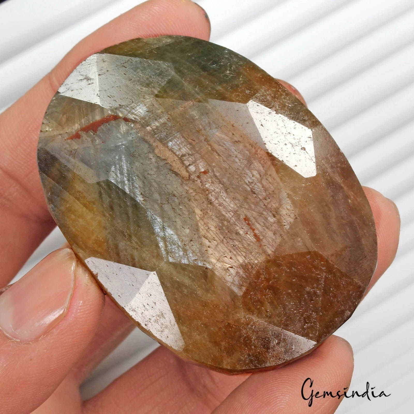 Blue Sapphire Loose Gemstone, Untreated, Brown — 60 x 45 x 21mm, 620 Ct