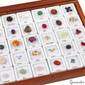 53 Pcs Estate Genuine Semi Precious Loose Multi Color Gems Collection+Wooden Box