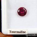Certified 6mm Round Cut Red Tourmaline (Rubellite) 0.90Ct Genuine Loose Gemstone