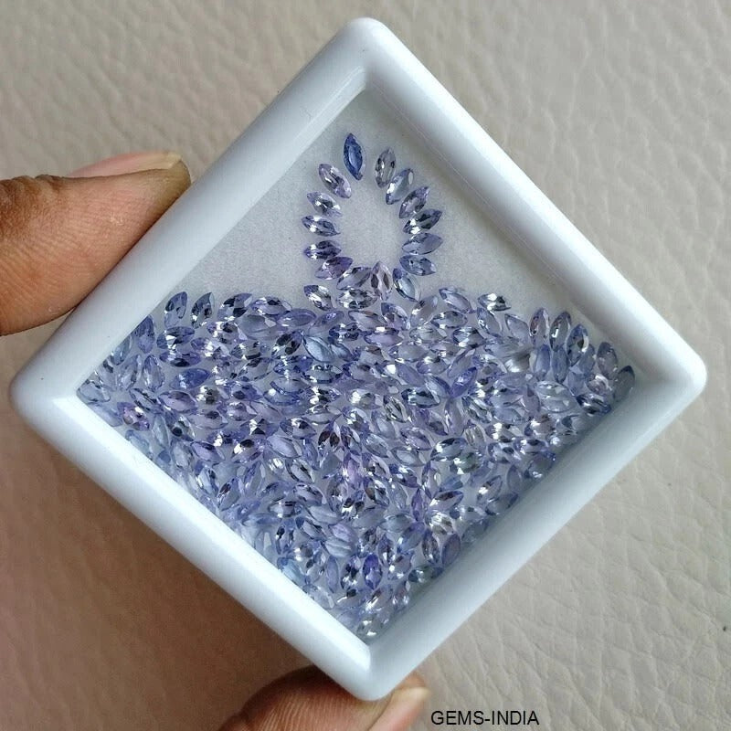 Tanzanite Lot, Loose Gemstone, Untreated, Violet — 200 Pieces, 4x2mm, 15.90 Ct
