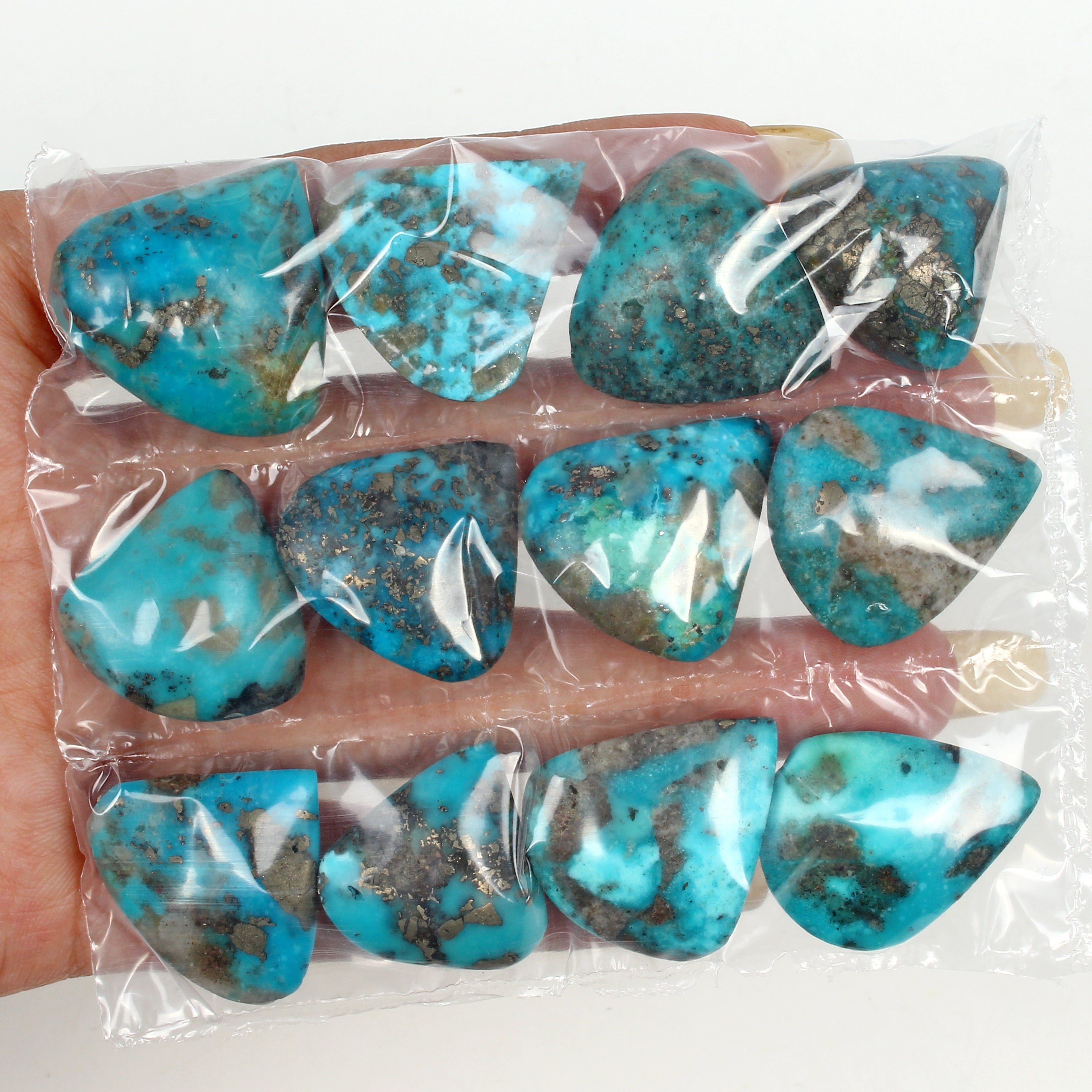 12 Persian Turquoise Neyshabur Cabochon Lot Not Stabilized, %100 Natural 21-26mm