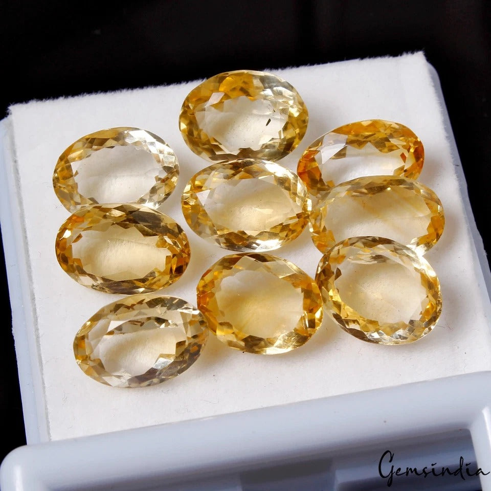 Citrine Loose Gemstone, Oval Cut, Untreated — 13mm to 14mm, 49.40 Ct, Brazil