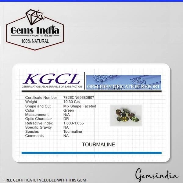 Green Tourmaline Lot, Loose Gemstone — 7 Pieces, 8mm to 12mm, 10.30 Ct, Mozambique