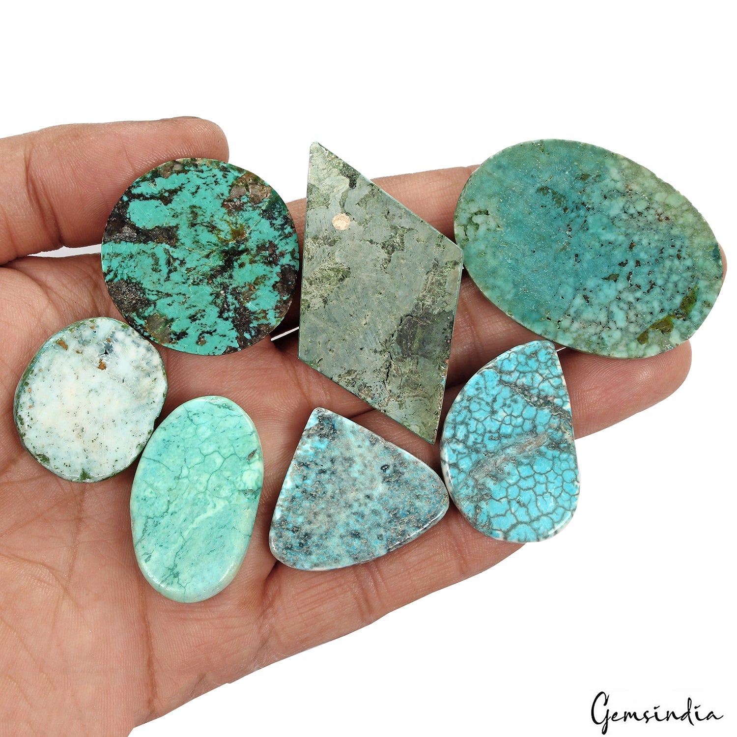 400 Ct Natural Blue Turquoise Arizona Mix Cabochon Loose Gemstone Wholesale Lot