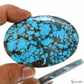 Huge 282.70Ct Blue Spiderweb Turquoise Oval Cabochon Arizona Loose Gems From U.S
