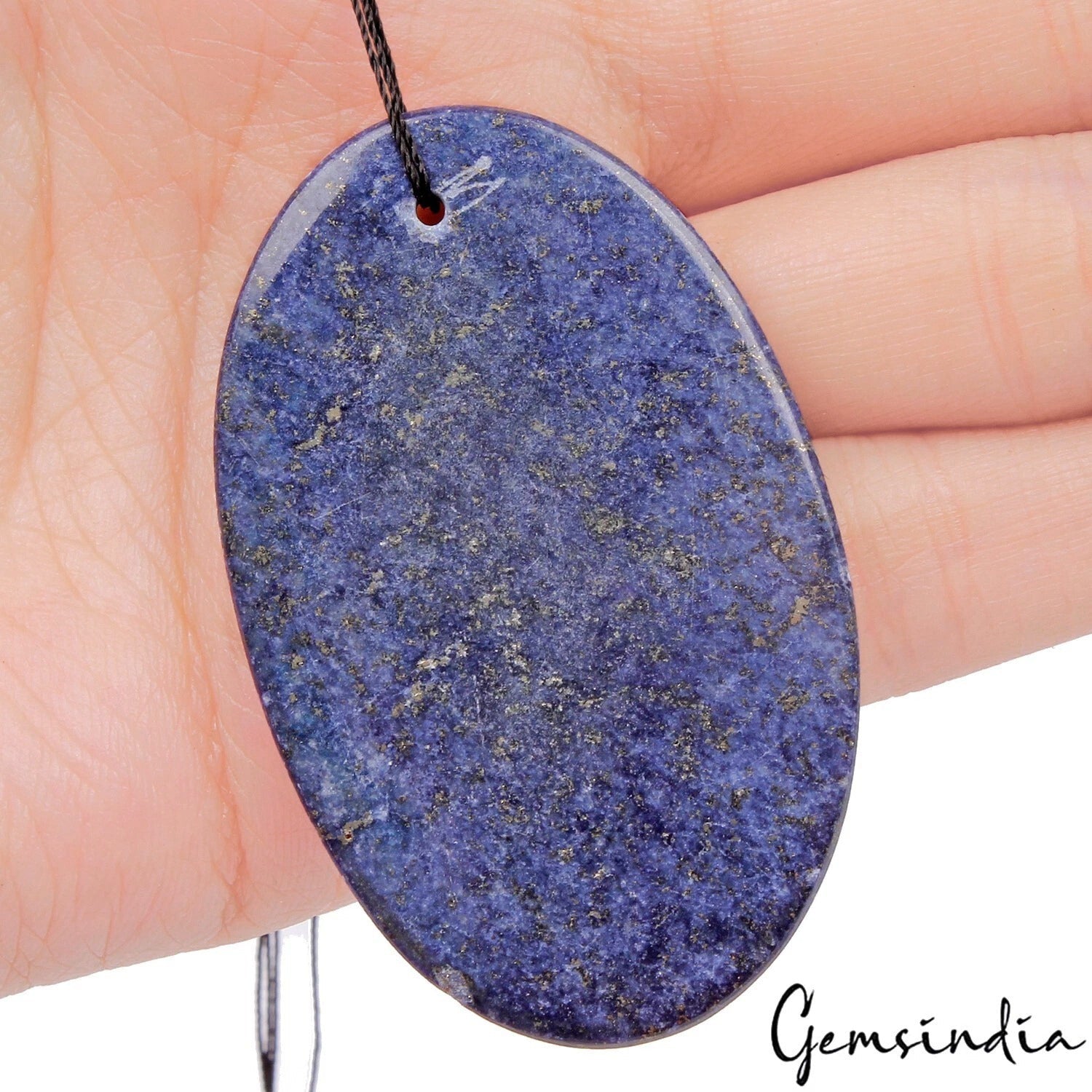 99.40 Ct Natural Blue Lapis Lazuli Oval Cabochon Side Drilled Briolette Gemstone