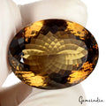 Citrine Loose Gemstone, Oval Cut, Untreated — 30x24x17 mm, 75.20 Ct, Brazil