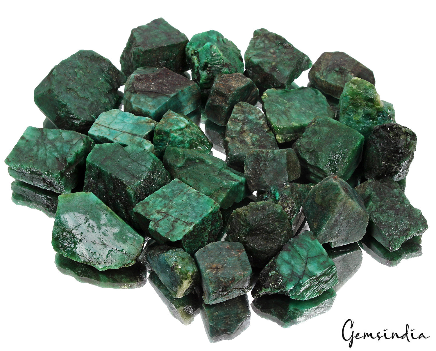 1.54 Kilo Natural Green Colombian Emerald Raw Uncut Freefome Loose Gems Lot 27Pc