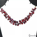 Rare Gem Natural Red Garnet Faceted Side Drilled Pear Bead/Briolettes ~8" Strand